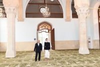 Birinci vitse-prezident Mehriban Əliyeva İmam Hüseyn məscidinin bərpadan sonra açılışında iştirak edib - FOTO