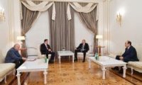 Prezident İlham Əliyev Rusiyanın Jurnalistlər İttifaqının sədrini qəbul edib - FOTO
