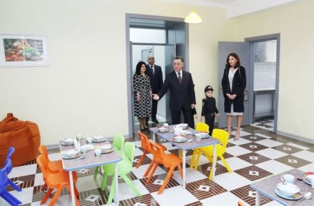 Mehriban Əliyeva Bakıda uşaq bağçasının açılışında - FOTO