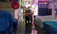 "Sədərək" ticarət mərkəzi su altında qaldı - FOTO