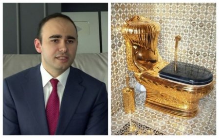 Əli Həsənovun oğlu bu qızıl unitazdan istifadə edirmiş... - FOTO