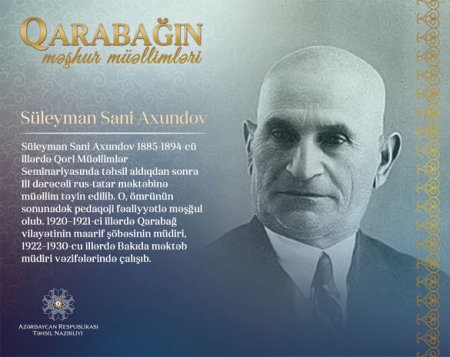 “Qarabağın məşhur müəllimləri” - Süleyman Sani Axundov  