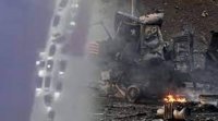 “Bayraktar” Ukraynada Rusiya hərbi karvanını belə vurdu - VİDEO